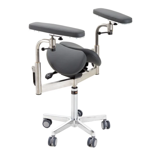 MedErgoStuhle MedErgo-783 Экспорт Плюс - стул микроскописта, цвет чёрный 150-1195<span> (Россия)</span> — МедиМакс