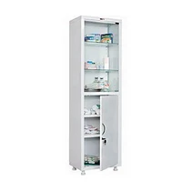 Шкаф медицинский HILFE МД 1 1657/SG верх стекло, низ сталь